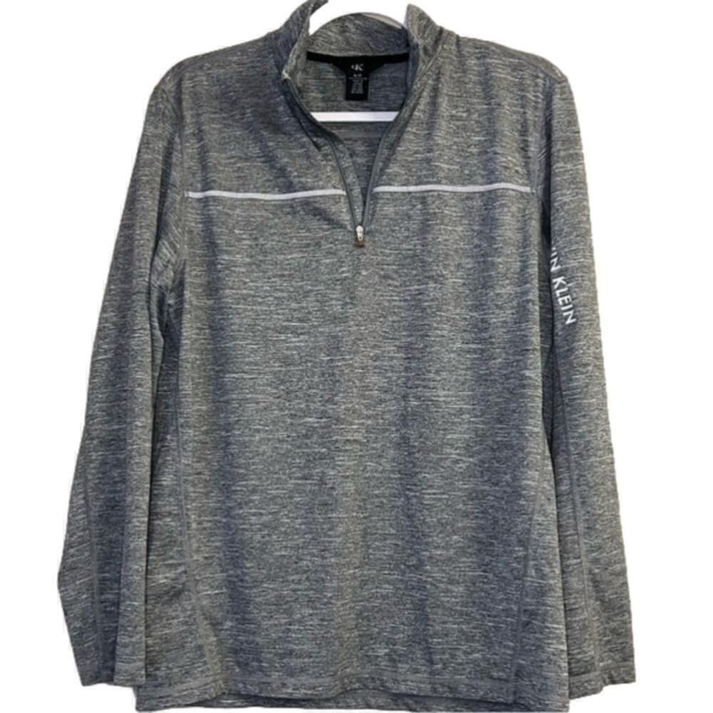 Calvin Klein Long Sleeve 1/4 Zip Mock Neck Athletic Shirt/Mens/Small